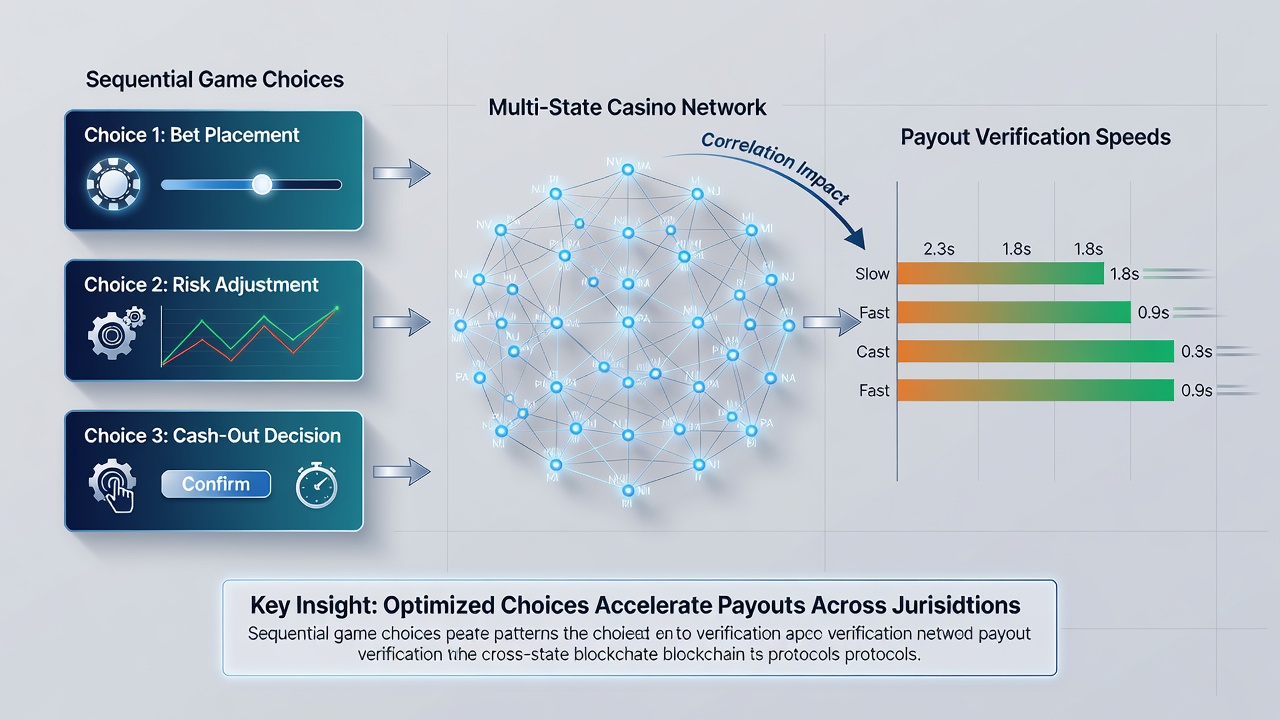 Flowchart illustrating how game sequences affect payout verification speeds across state-regulated casino platforms