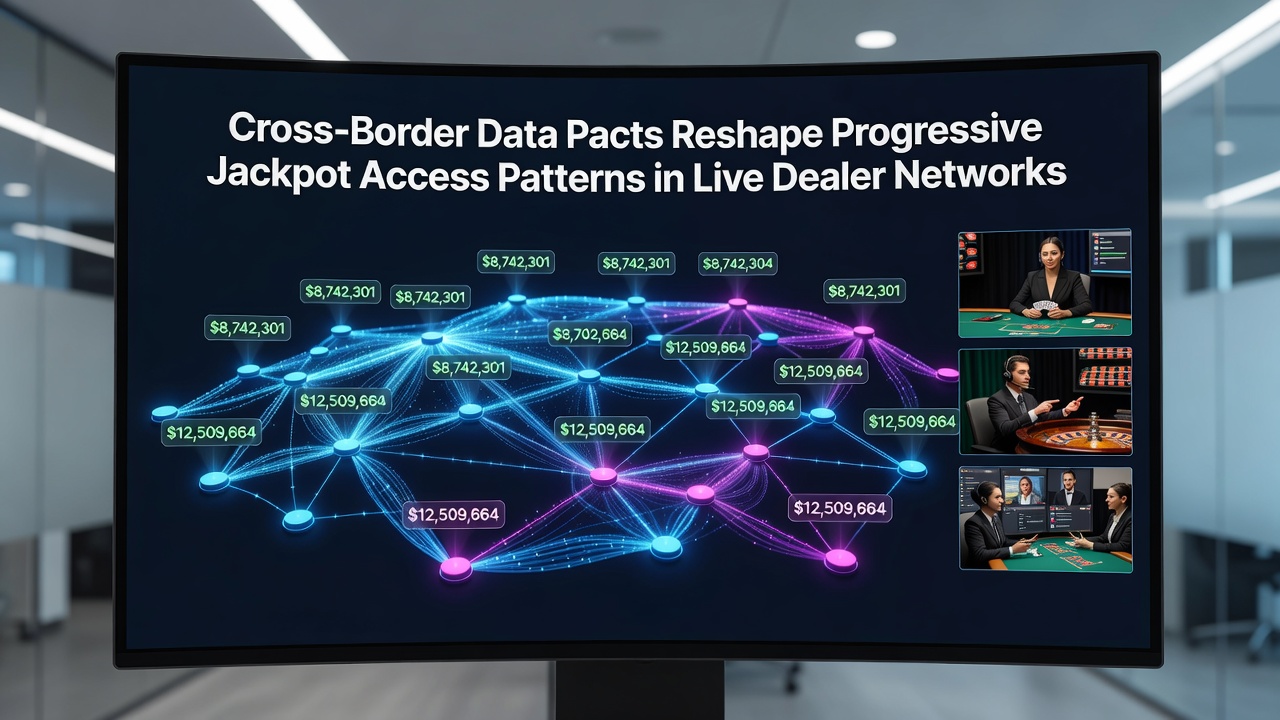 Network visualization showing interconnected data pacts across international live dealer platforms