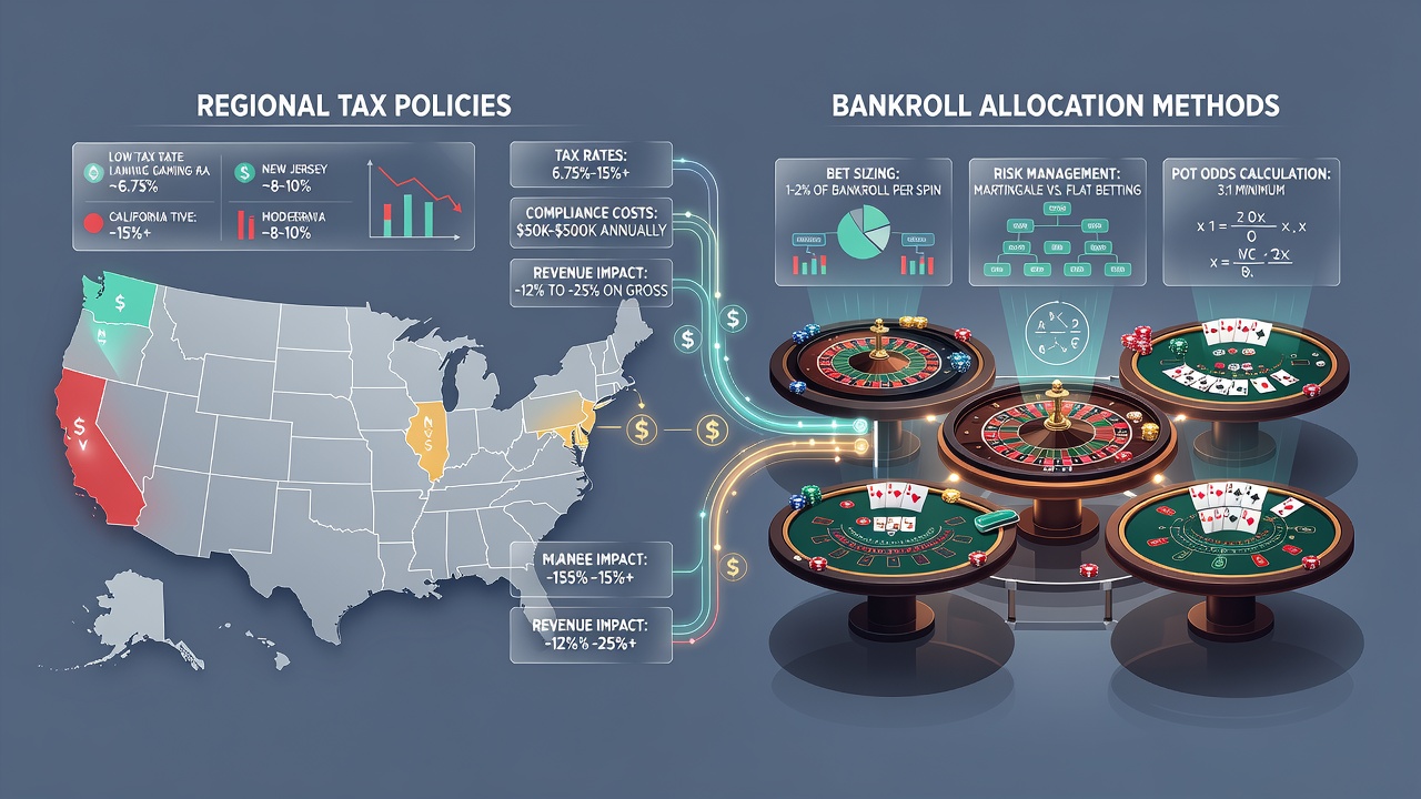 Detailed view of bankroll allocation strategies linked to tax policy impacts on table games