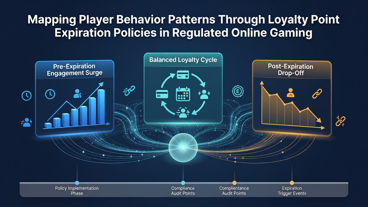Infographic displaying player behavior changes linked to loyalty point expiration cycles across different regulated markets