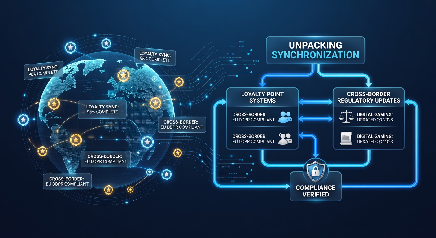 Digital gaming interface showing loyalty points dashboard with regulatory compliance indicators across multiple jurisdictions